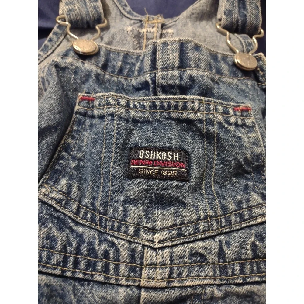 Girl's VTG 90s Oshkosh BGosh Denim Carpenter Overalls 24 Months Casual